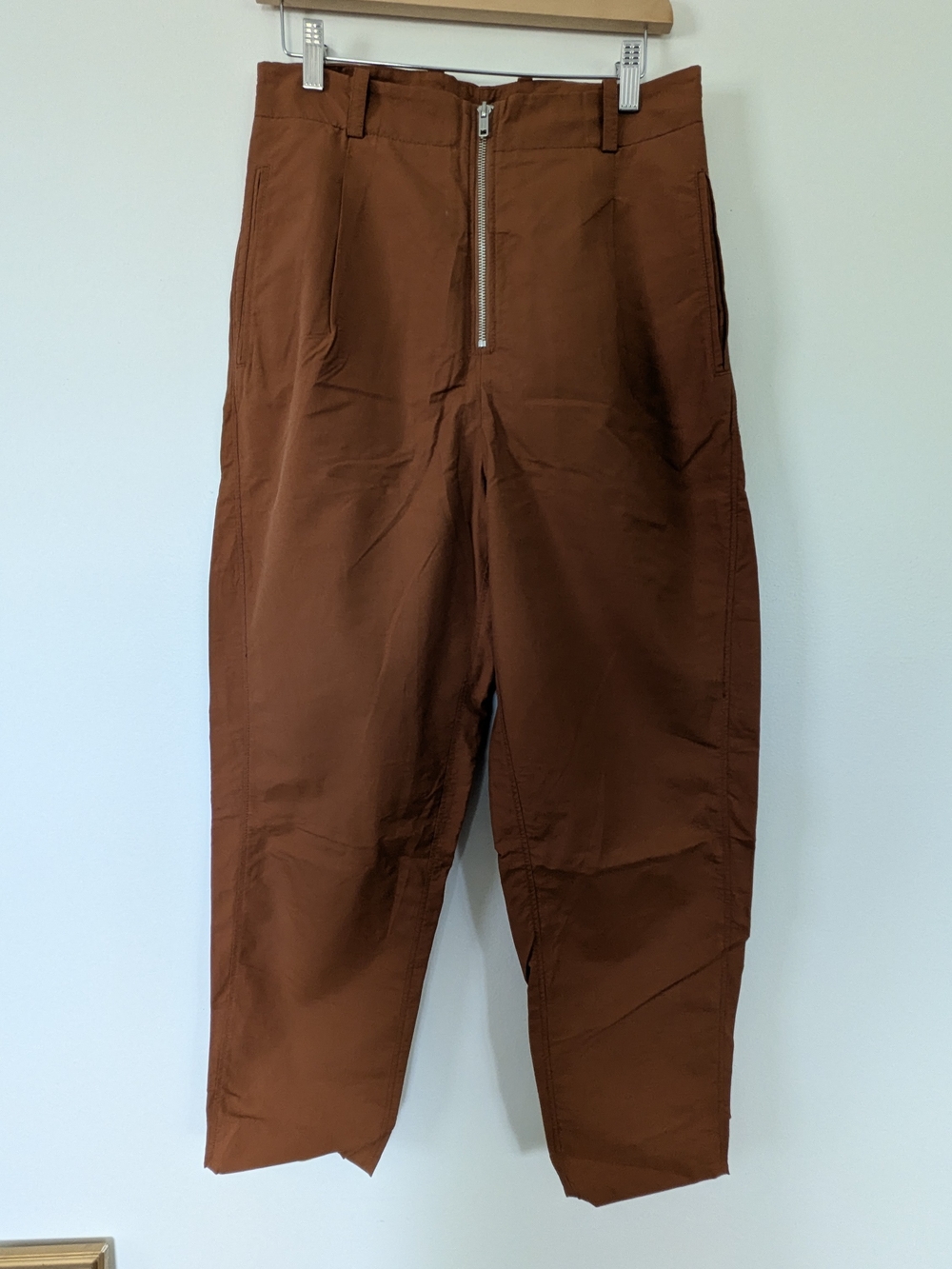 3.1 Phillip Lim Rust Brown Front-Zip Chinos